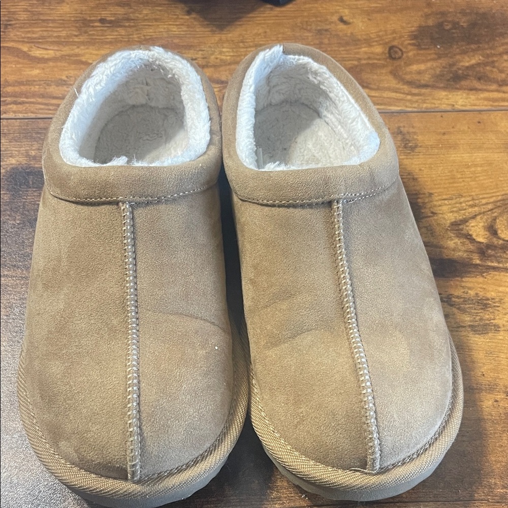 Target Kids Tan Suede Slippers